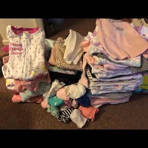 Box of Baby Girl Clothes. 0-3 months.
